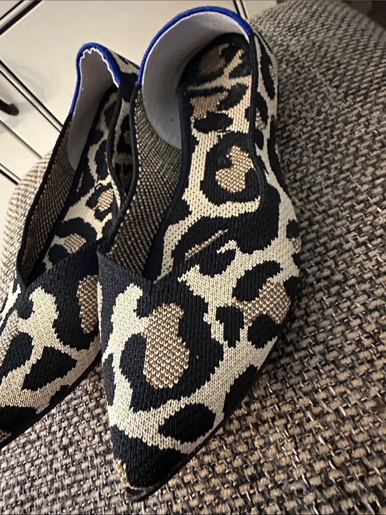 Rothy's Shoes - Rothy's Leopard Print Pointed Toe Flats - Black, Tan, Cream